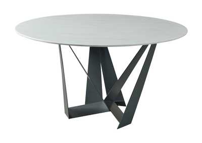 Image for Black, White, Grey/Silver, Marble  102 Dining Table