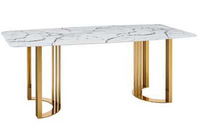 Image for 131 Gold Marble Dining Table SET
