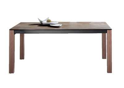 Image for Brown/Wenge/Walnut Iron Dining Table With 2 Extentions