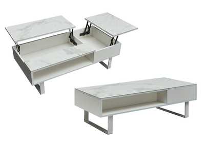 Image for 1388 Coffee Table with Storage White SET