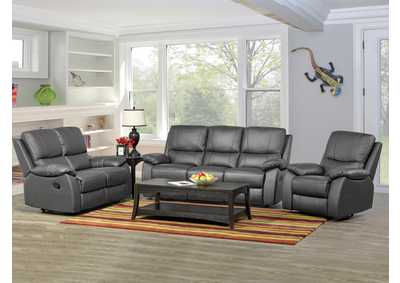 Image for Grey/Silver 3 Piece Sofa Set