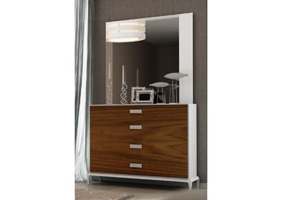 Image for Malaga White & Walnut Malaga Single Dresser