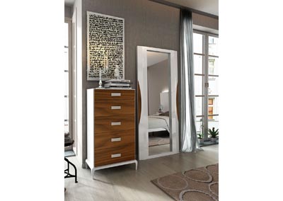 Image for Malaga White & Walnut Malaga Chest