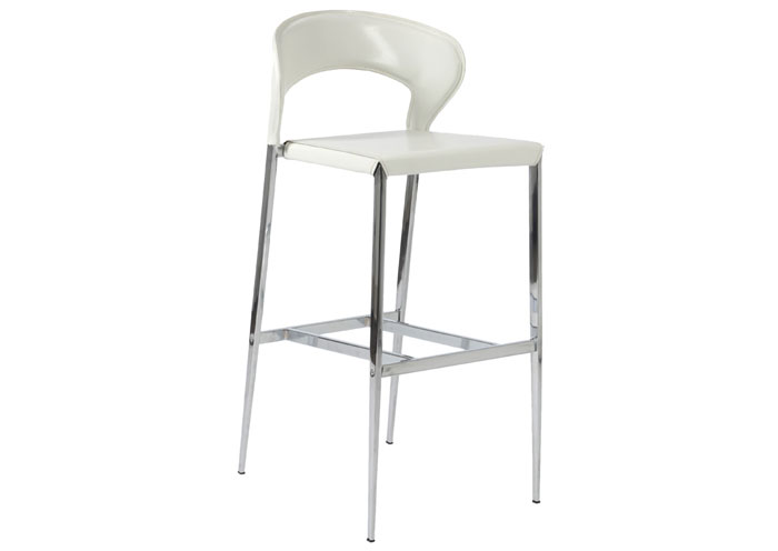 Mohan White Barstool,EuroStyle