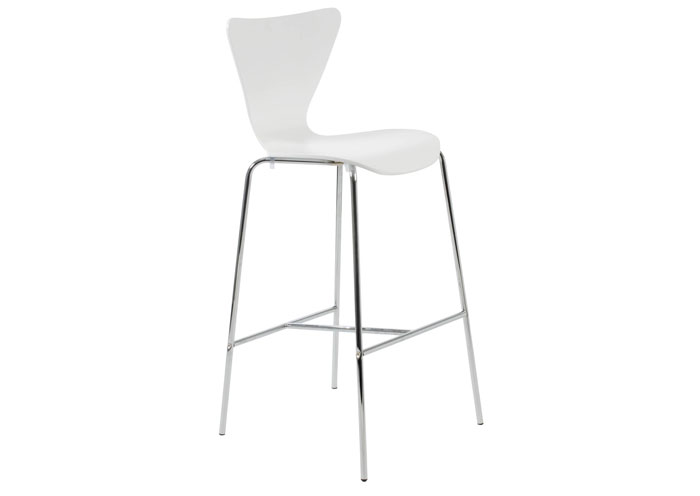 Tessa White Bar Chair - Set of 2,EuroStyle