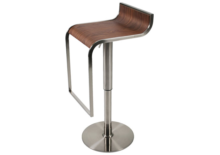 Foretta Adjustable Walnut Bar/Counter Stool,EuroStyle