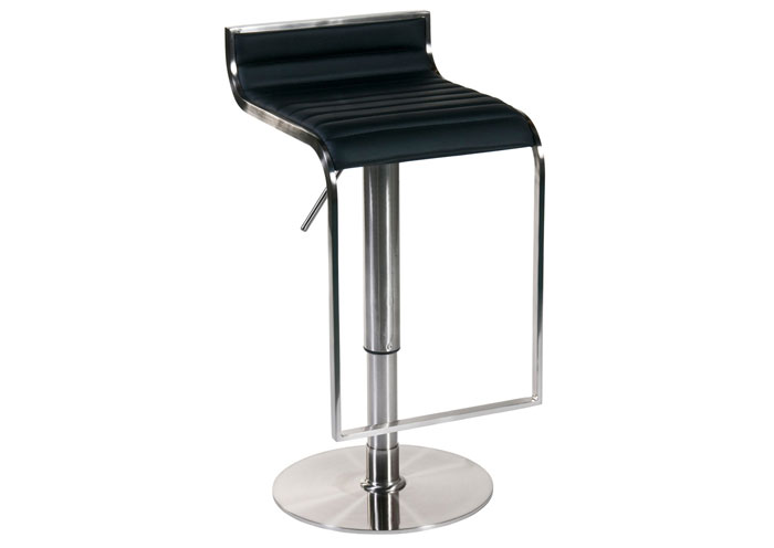 Foretta Adjustable Black Bar/Counter Stool,EuroStyle