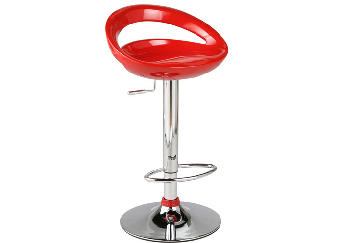 Alex Red Adjustable Barstool,EuroStyle