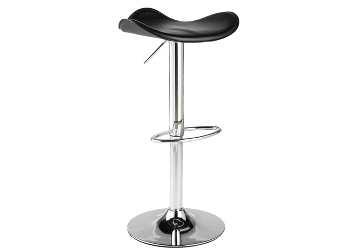 Romero Black Adjustable Bar/Counter Stool,EuroStyle