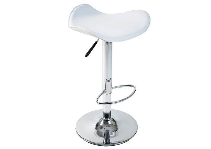 Romero White Adjustable Bar/Counter Stool,EuroStyle