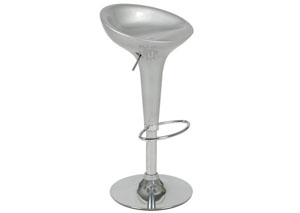 Image for Andrea Silver Adjustable Barstool