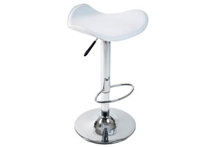 Image for Romero White Adjustable Bar/Counter Stool