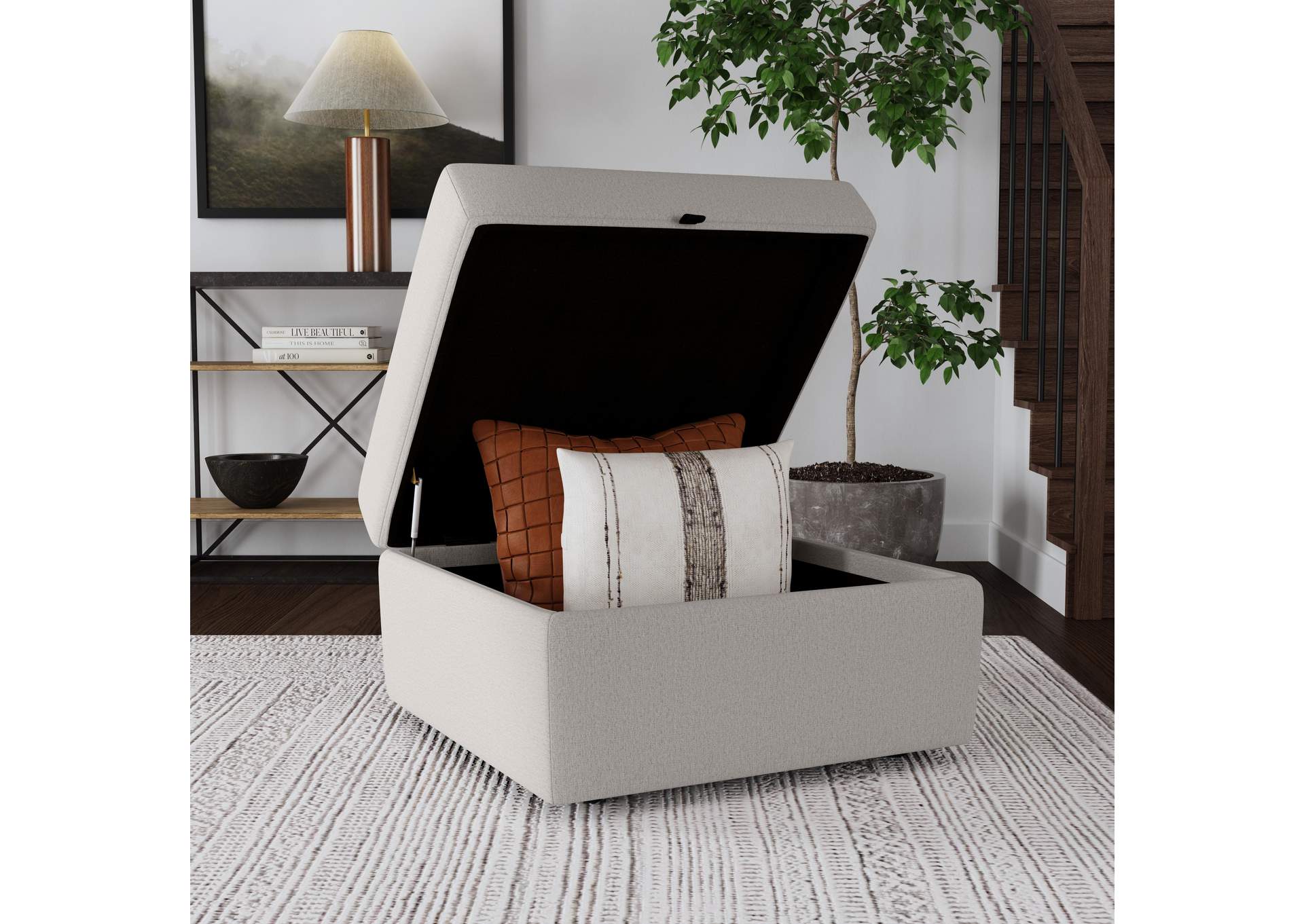 Flex Ottoman With Storage,Flexsteel