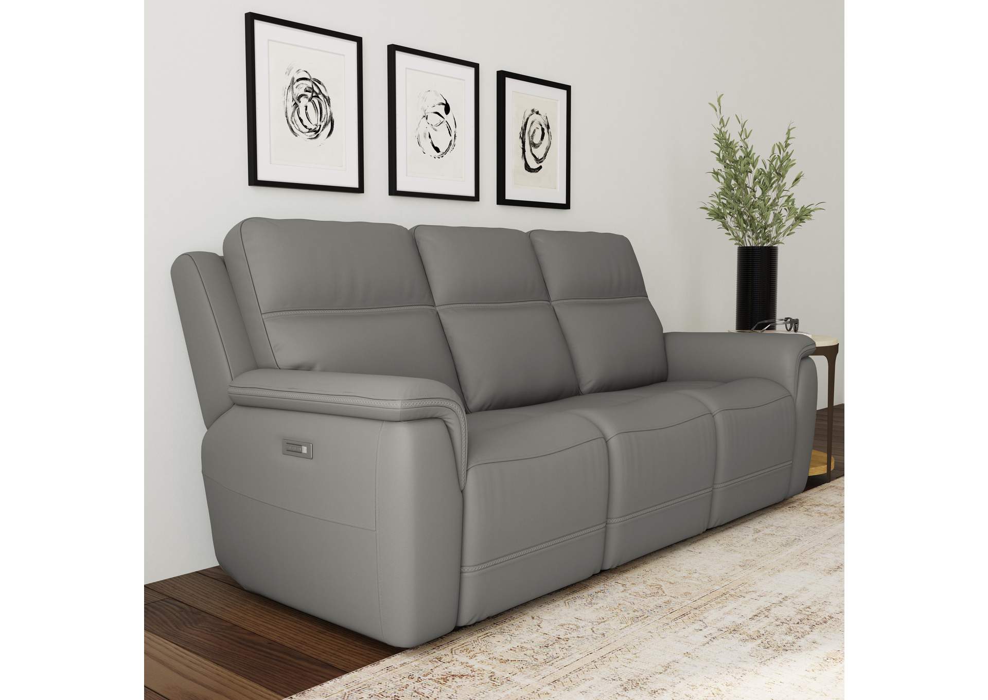 Sawyer Power Reclining Sofa With Power Headrests & Lumbar,Flexsteel