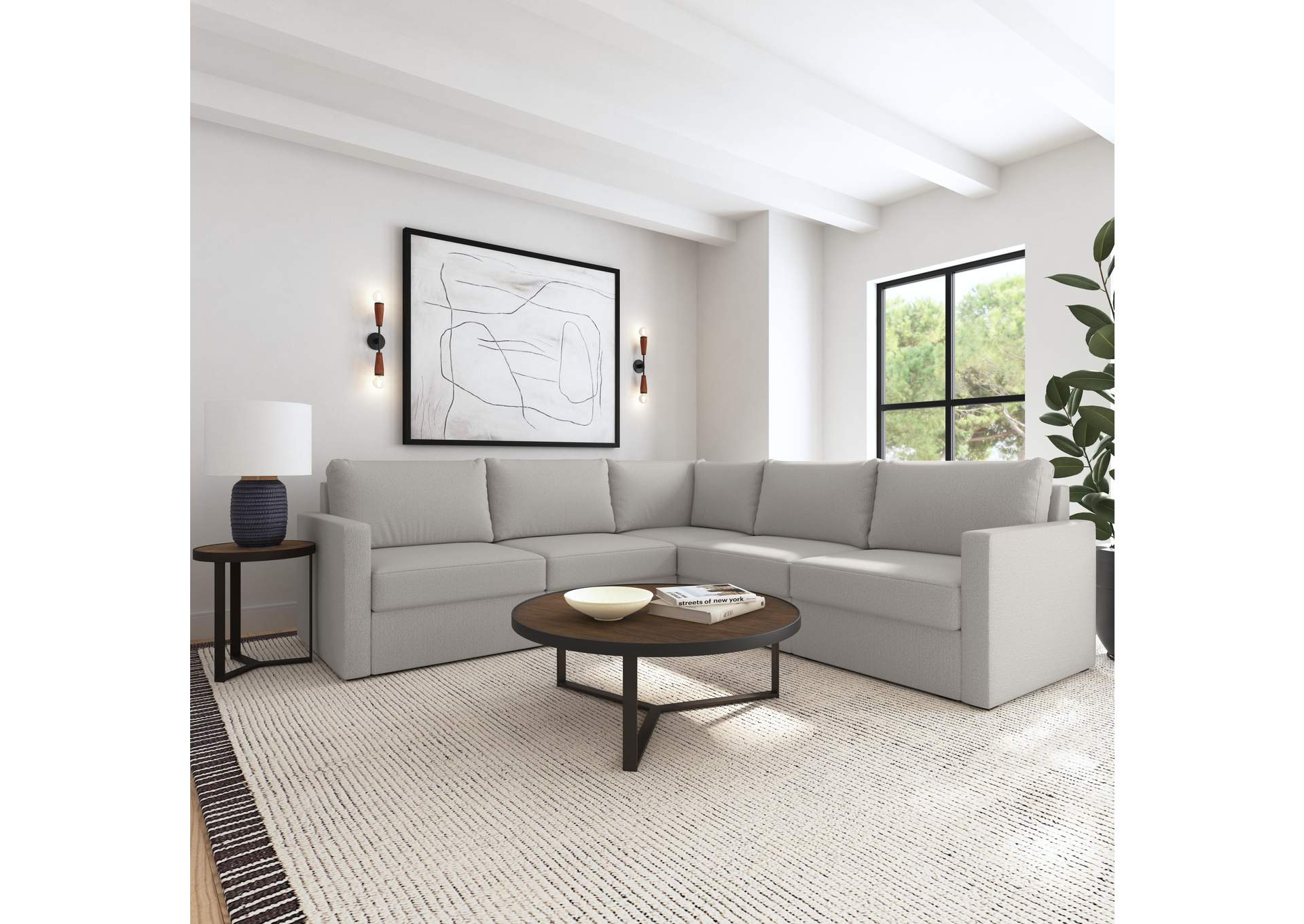 Flex 5 - Seat Sectional With Standard Arm,Flexsteel