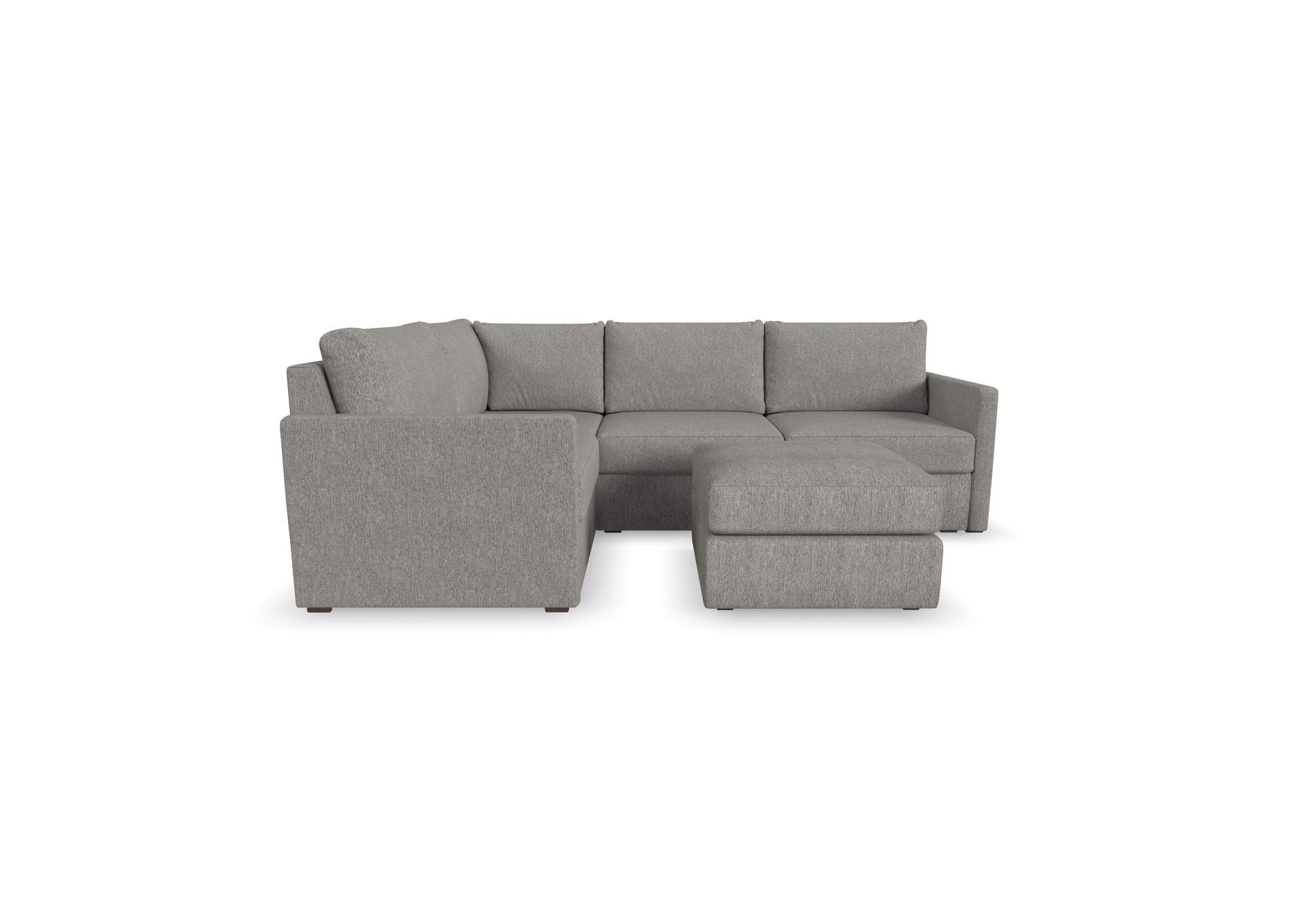 Flex 4 - Seat Sectional With Narrow Arm And Ottoman,Flexsteel