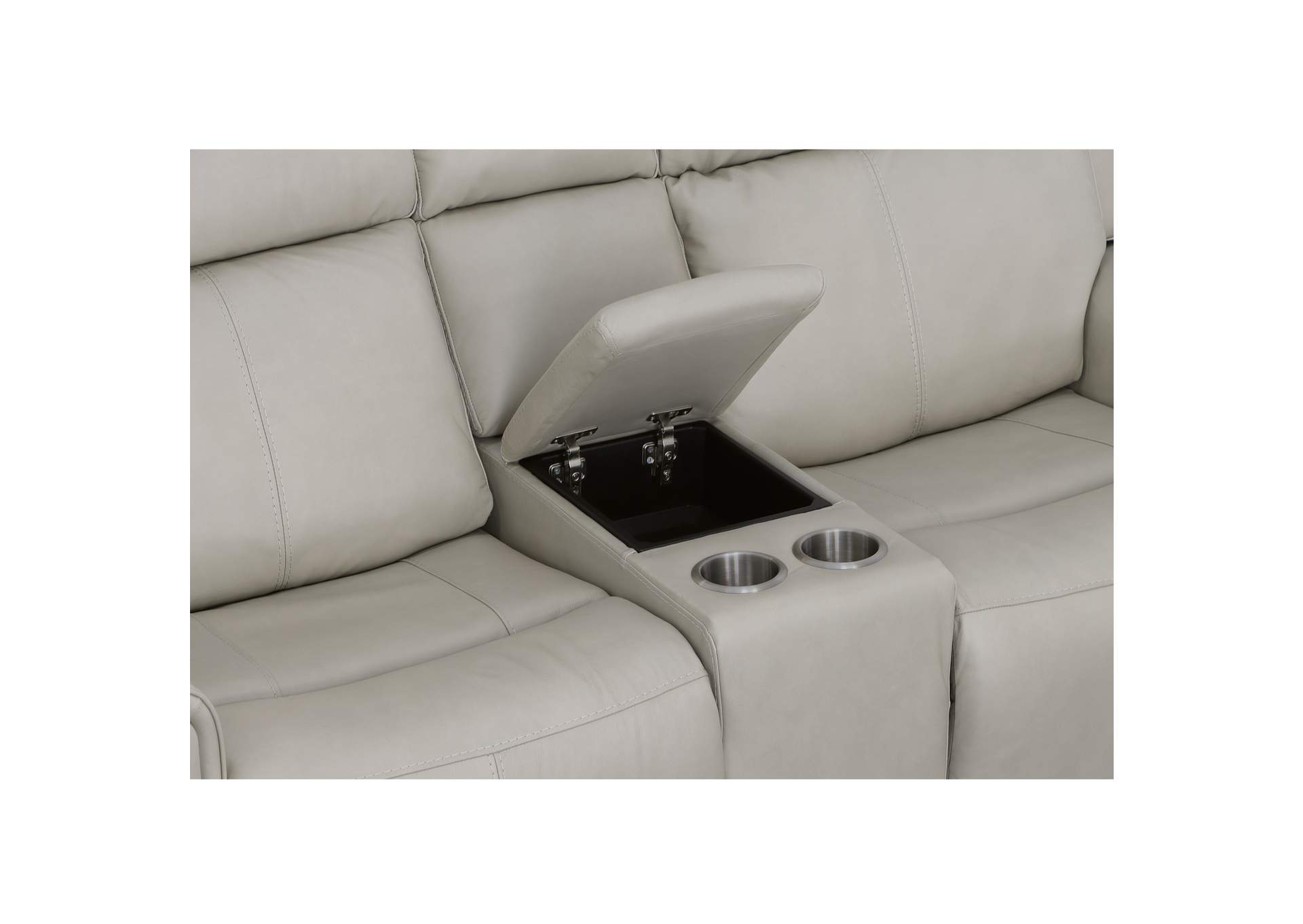 Barnett Power Reclining Loveseat With Console, Power Headrests & Lumbar,Flexsteel