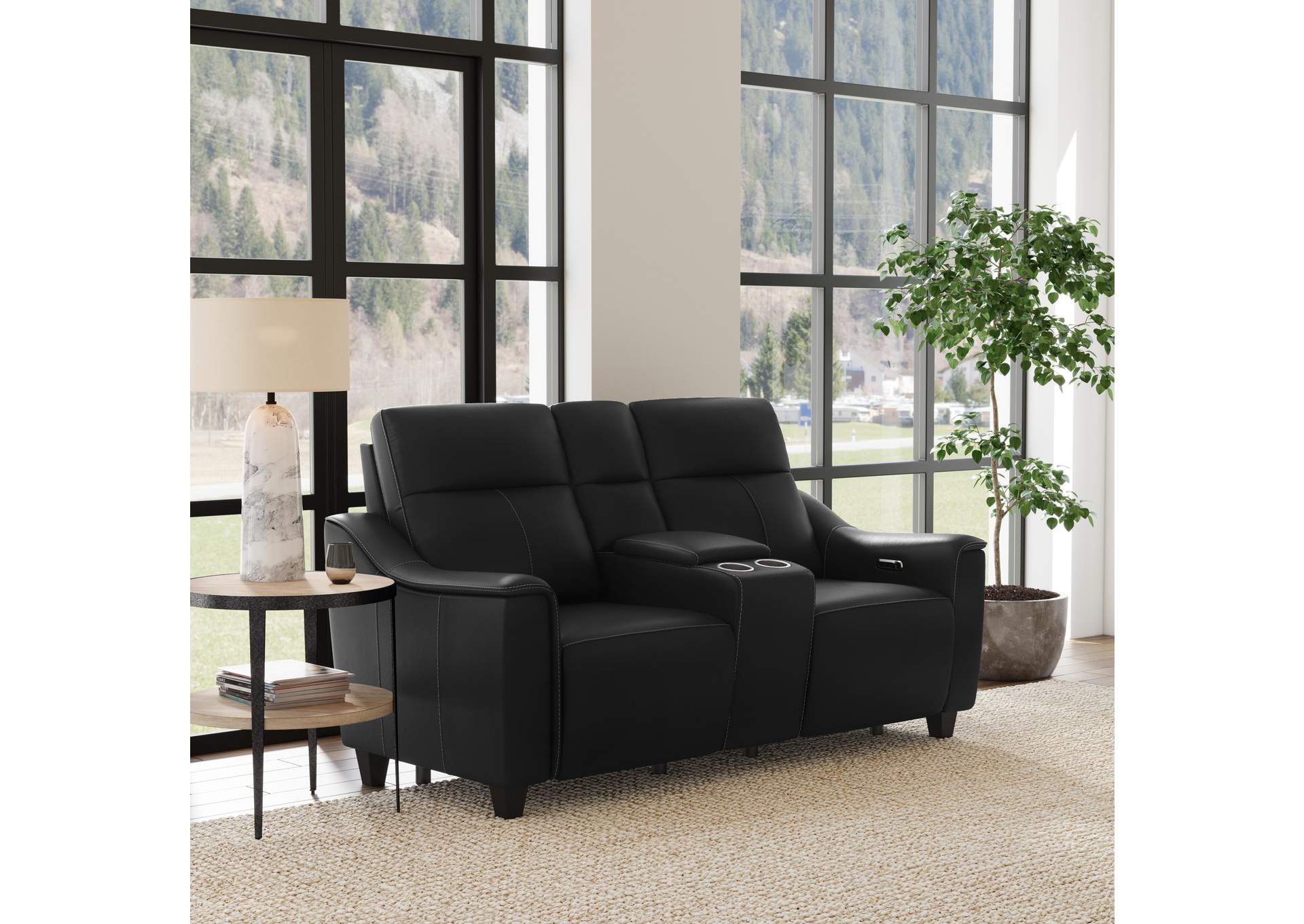 Walter Power Reclining Loveseat With Console & Power Headrests,Flexsteel