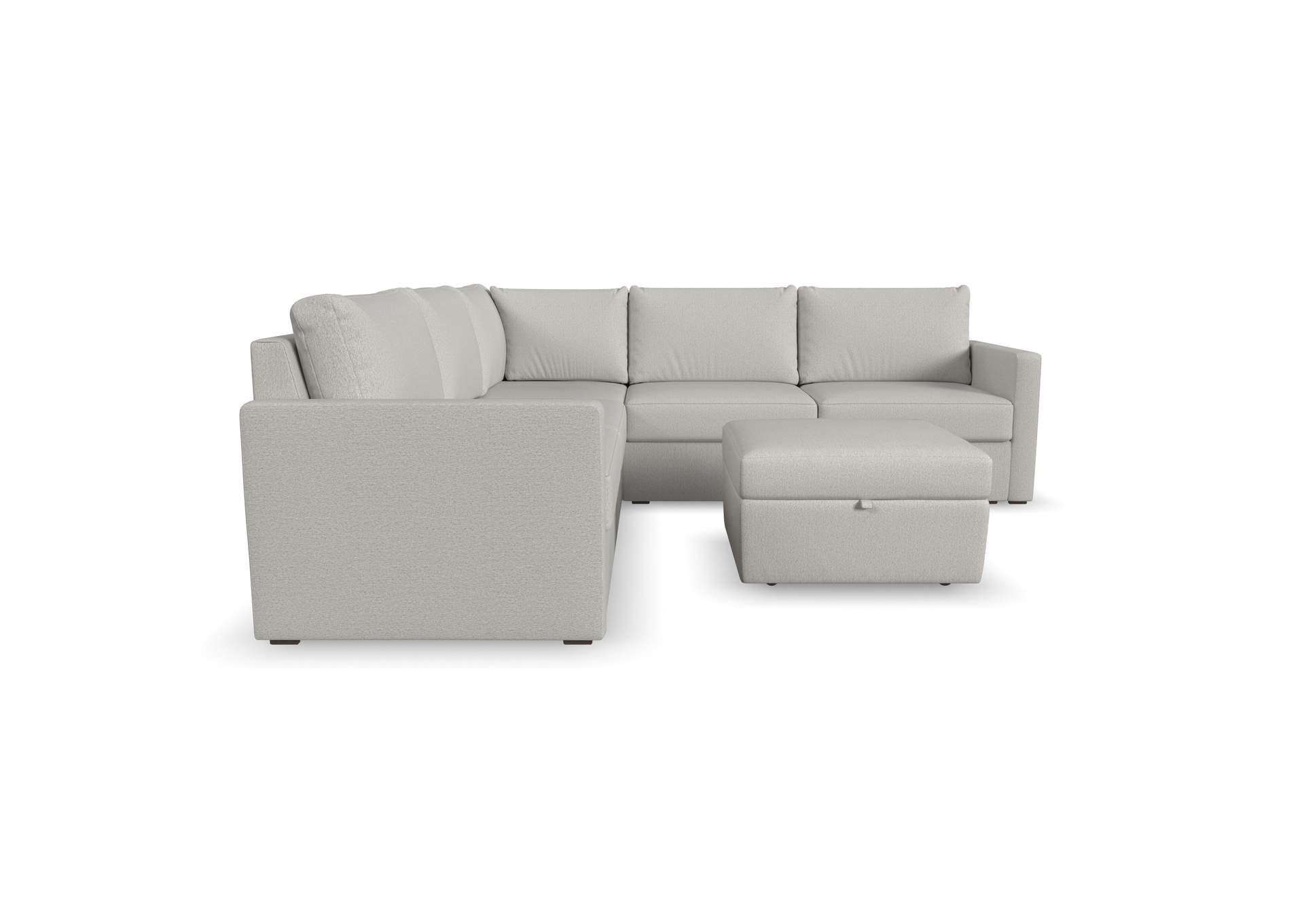Flex 5 - Seat Sectional With Standard Arm And Storage Ottoman,Flexsteel