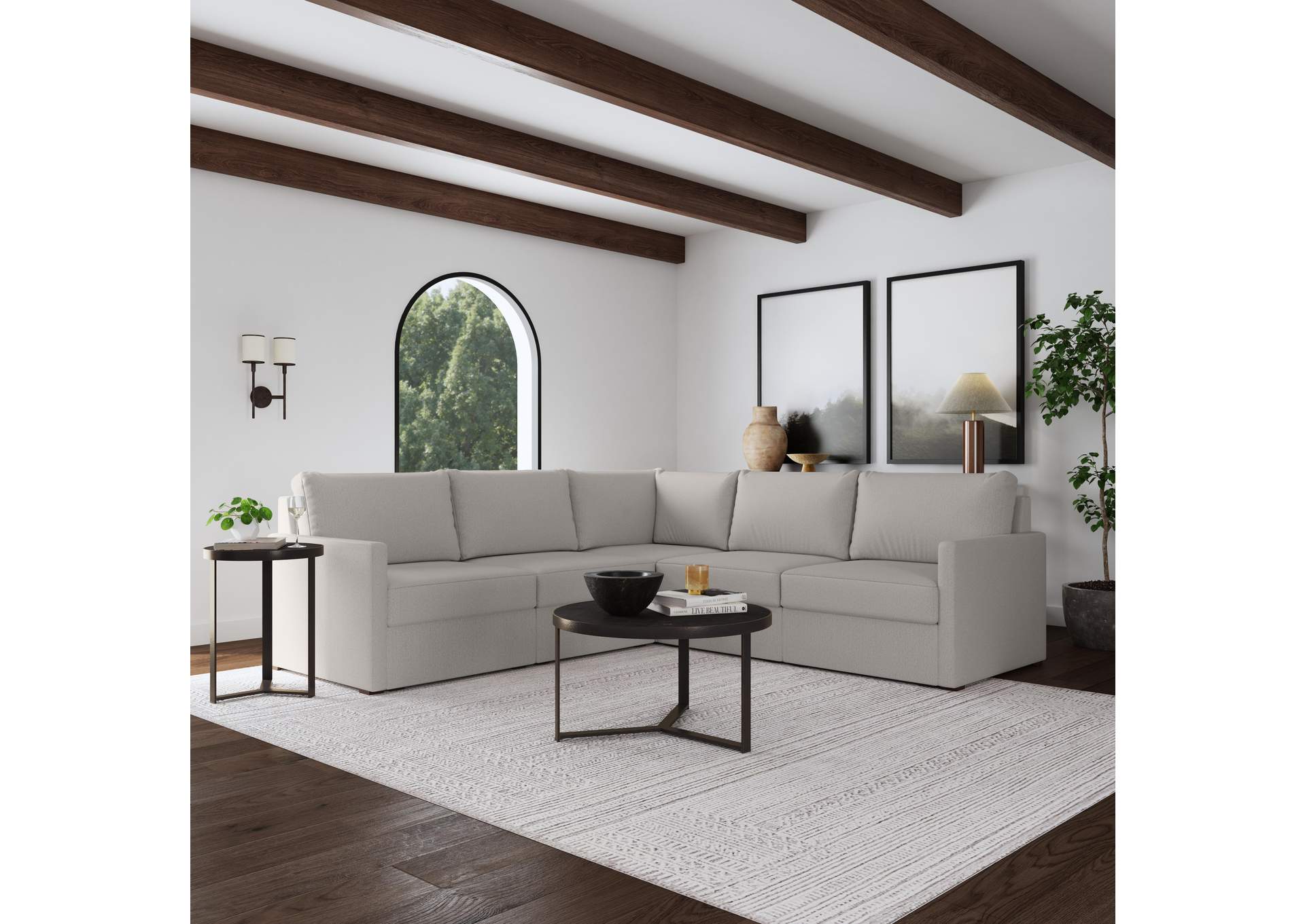 Flex 5 - Seat Sectional With Narrow Arm,Flexsteel