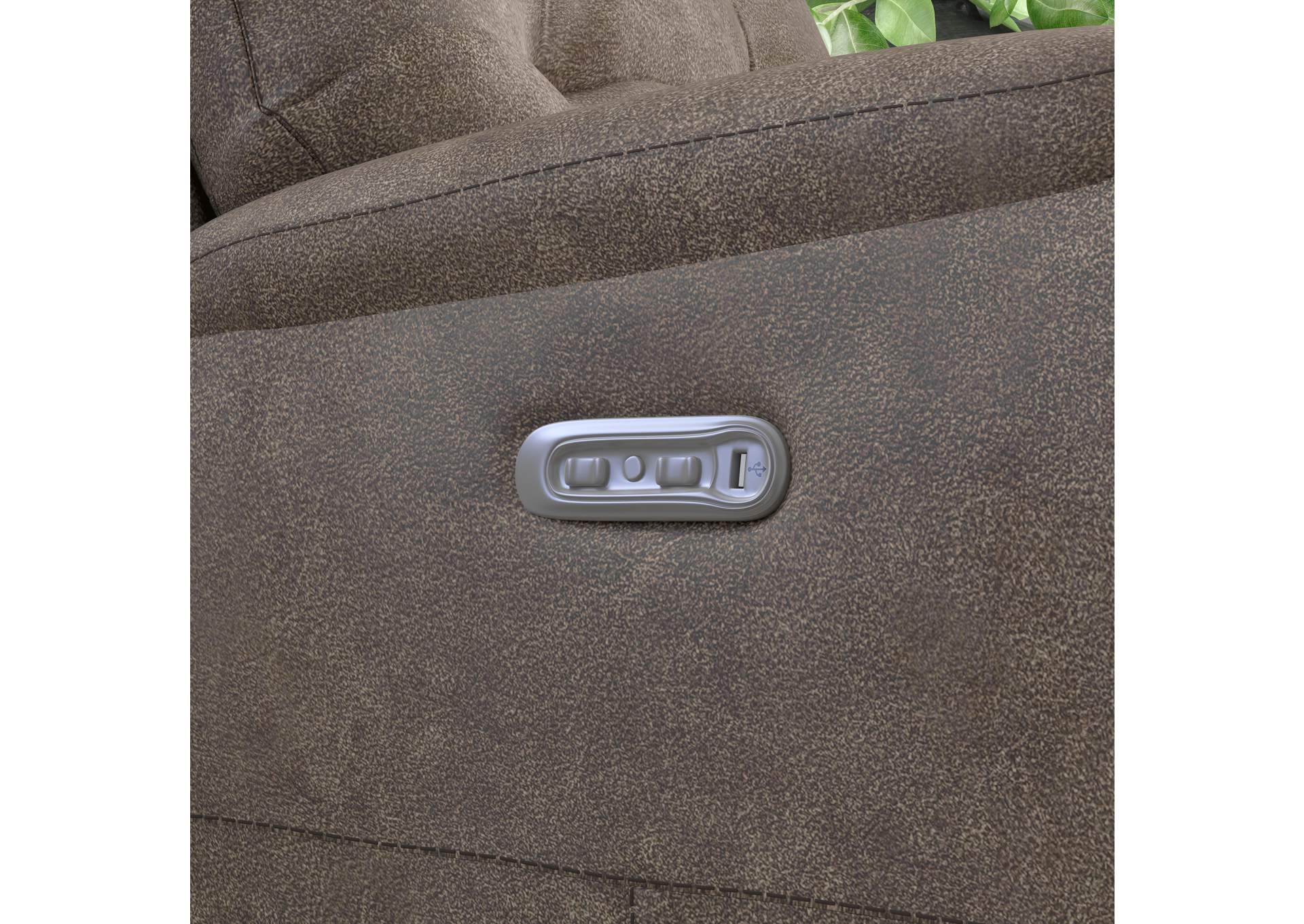 Strait Power Reclining Sofa With Power Headrests,Flexsteel