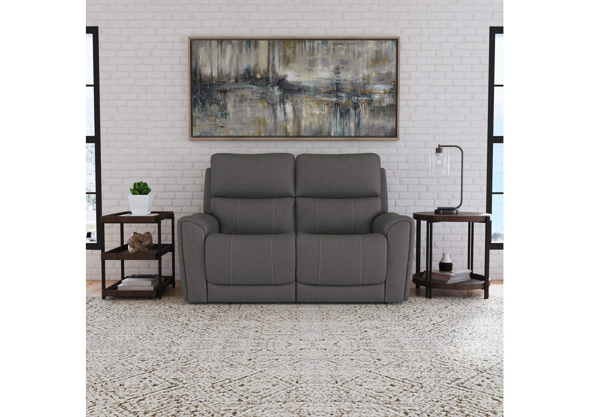 Carter Power Reclining Loveseat With Power Headrests & Lumbar,Flexsteel