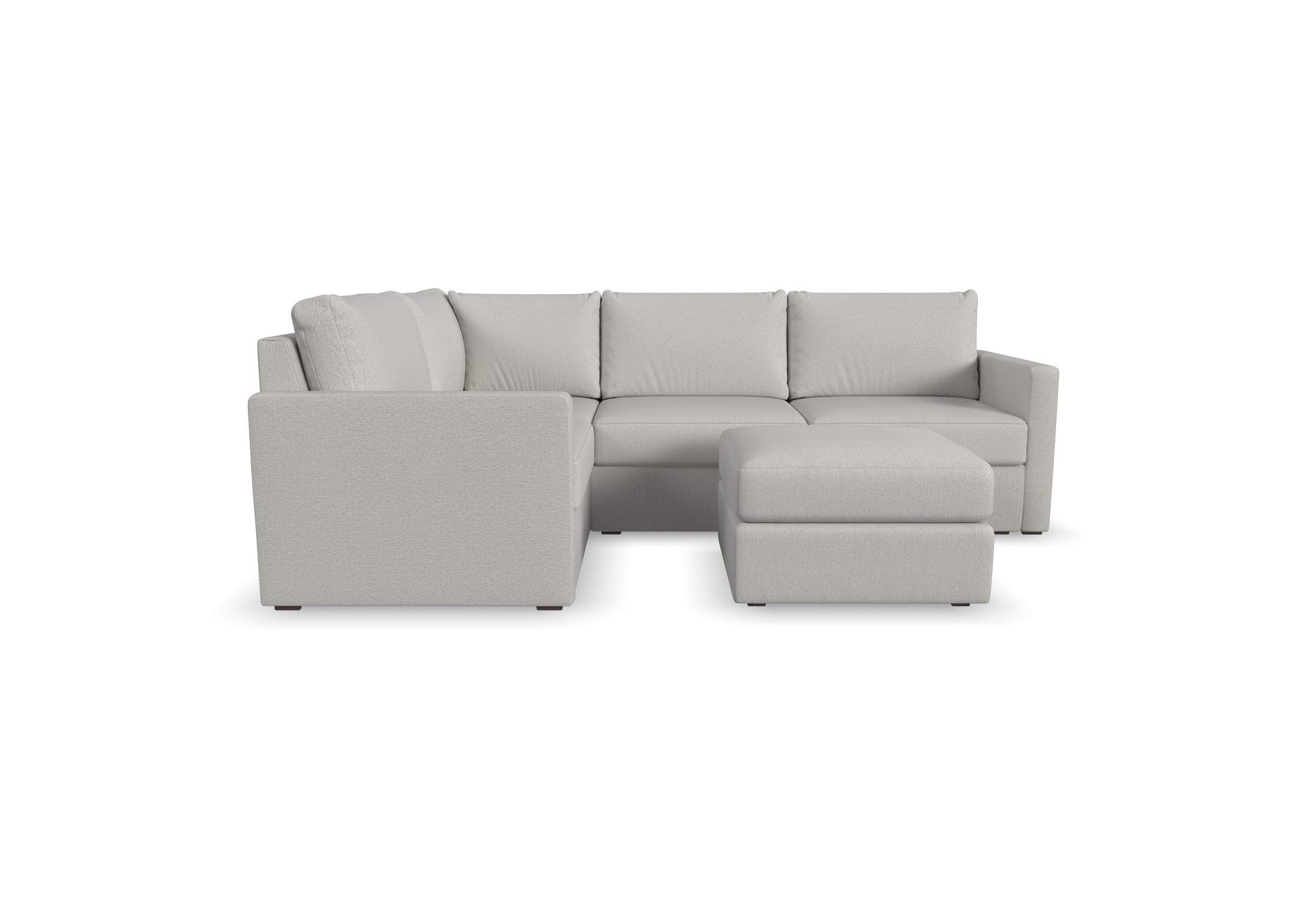 Flex 4 - Seat Sectional With Standard Arm And Ottoman,Flexsteel