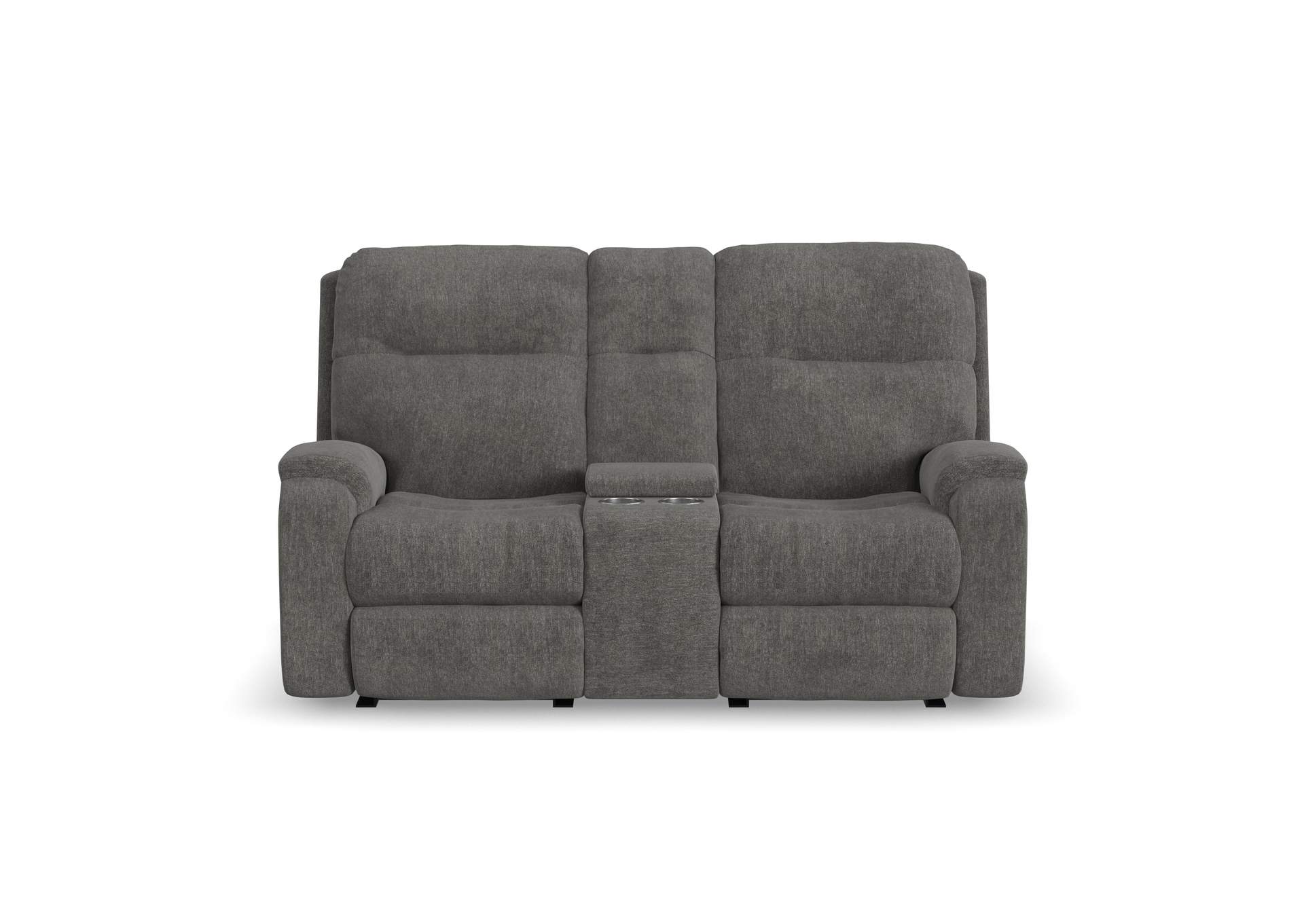 Penn Power Reclining Loveseat With Console & Power Headrests & Lumbar,Flexsteel