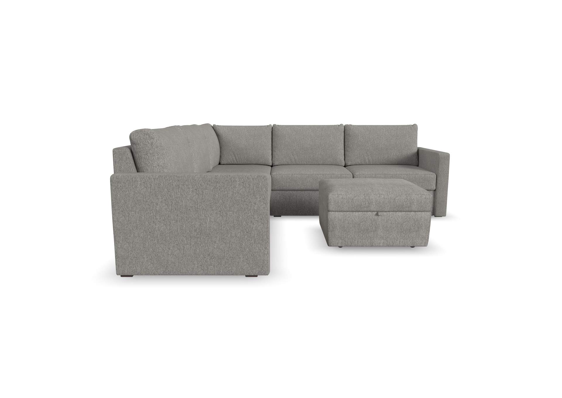 Flex 5 - Seat Sectional With Standard Arm And Storage Ottoman,Flexsteel