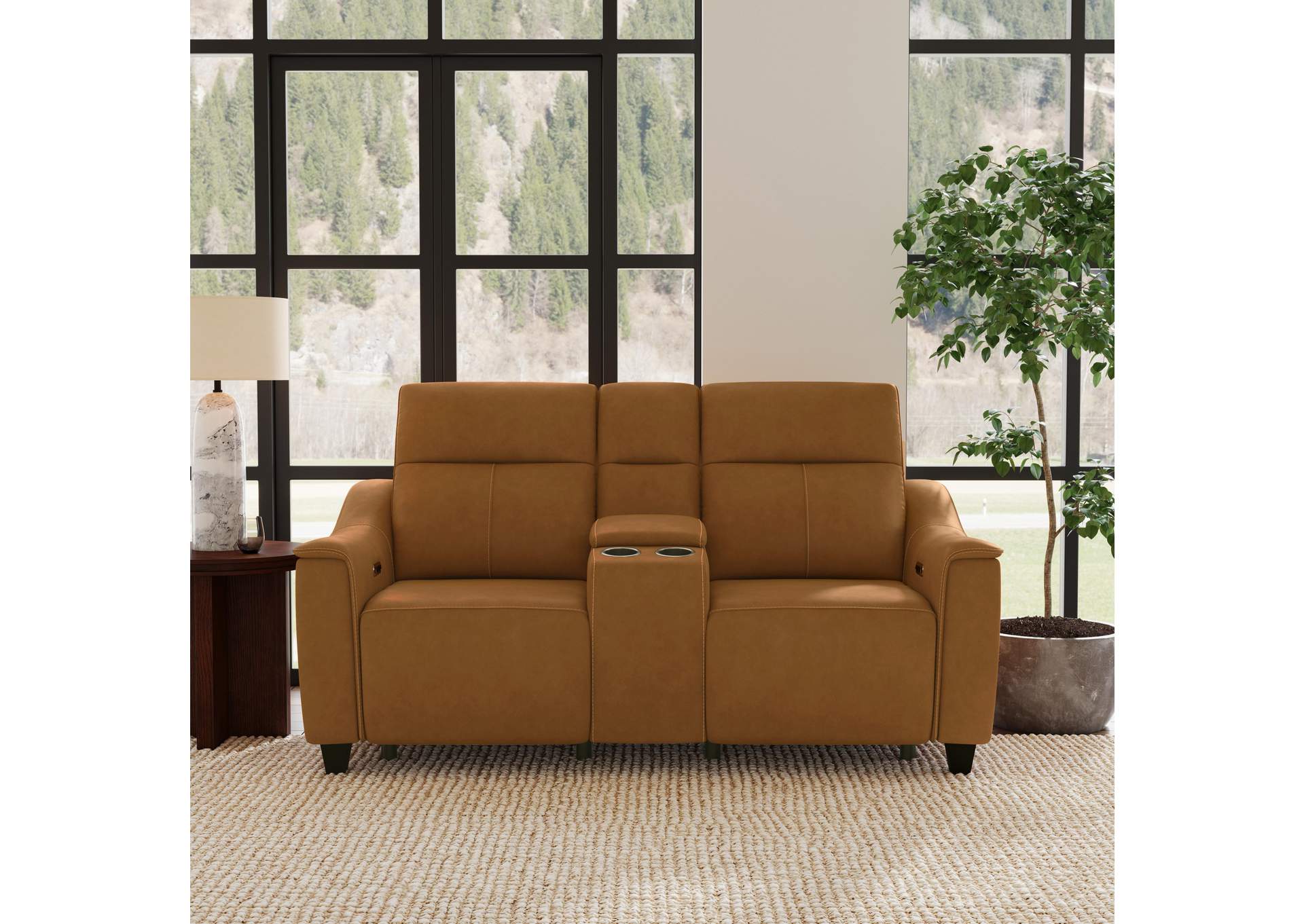 Walter Power Reclining Loveseat With Console & Power Headrests,Flexsteel