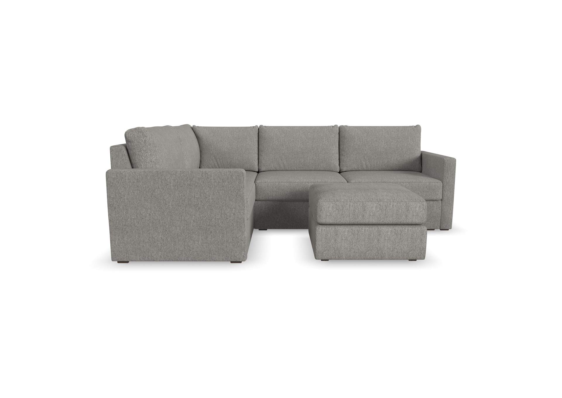Flex 4 - Seat Sectional With Standard Arm And Ottoman,Flexsteel