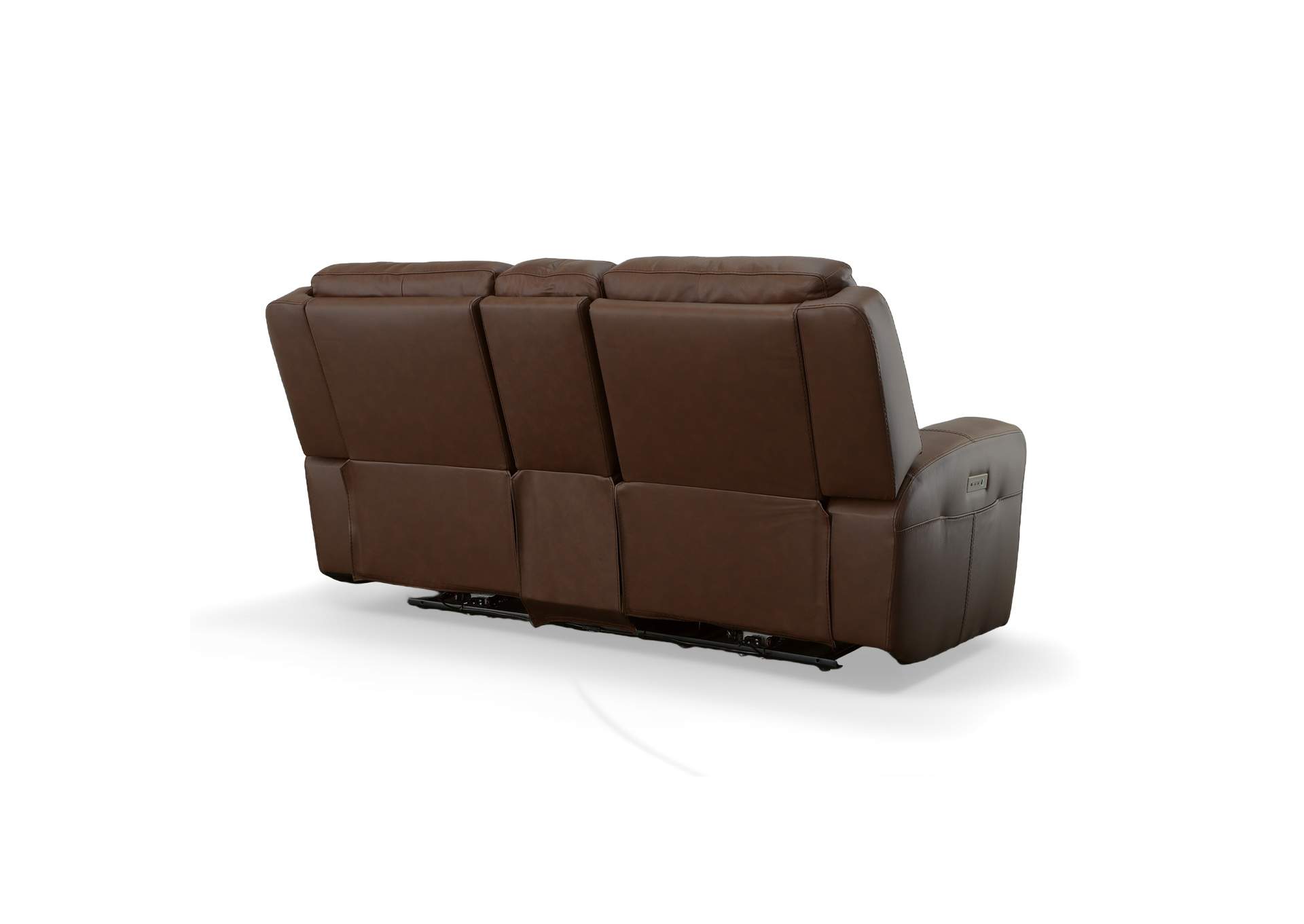 Barnett Power Reclining Loveseat With Console, Power Headrests & Lumbar,Flexsteel