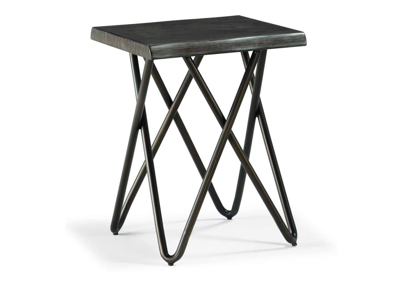 Shadow Distressed Grey Chairside Table,Flexsteel