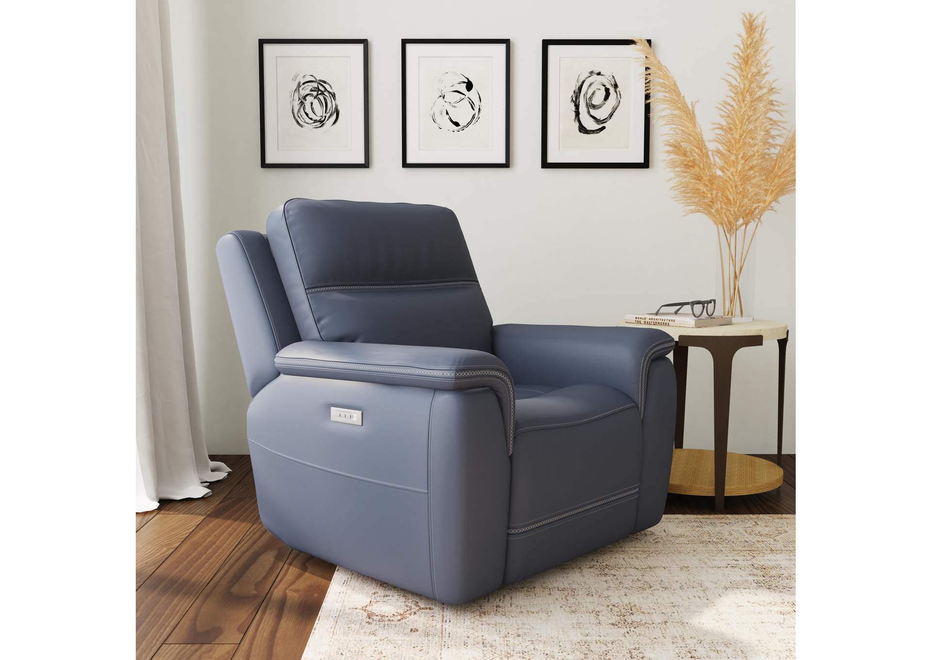 Sawyer Power Recliner With Power Headrest & Lumbar,Flexsteel