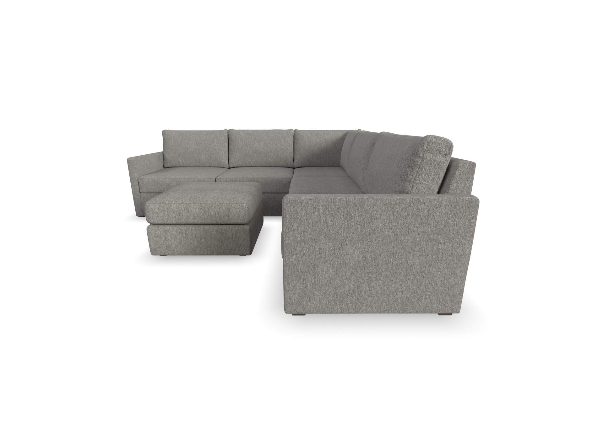 Flex 5 - Seat Sectional With Narrow Arm And Ottoman,Flexsteel