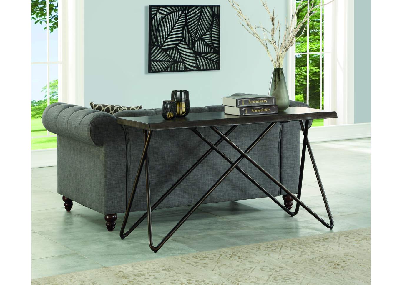 Shadow Distressed Grey Sofa Table,Flexsteel