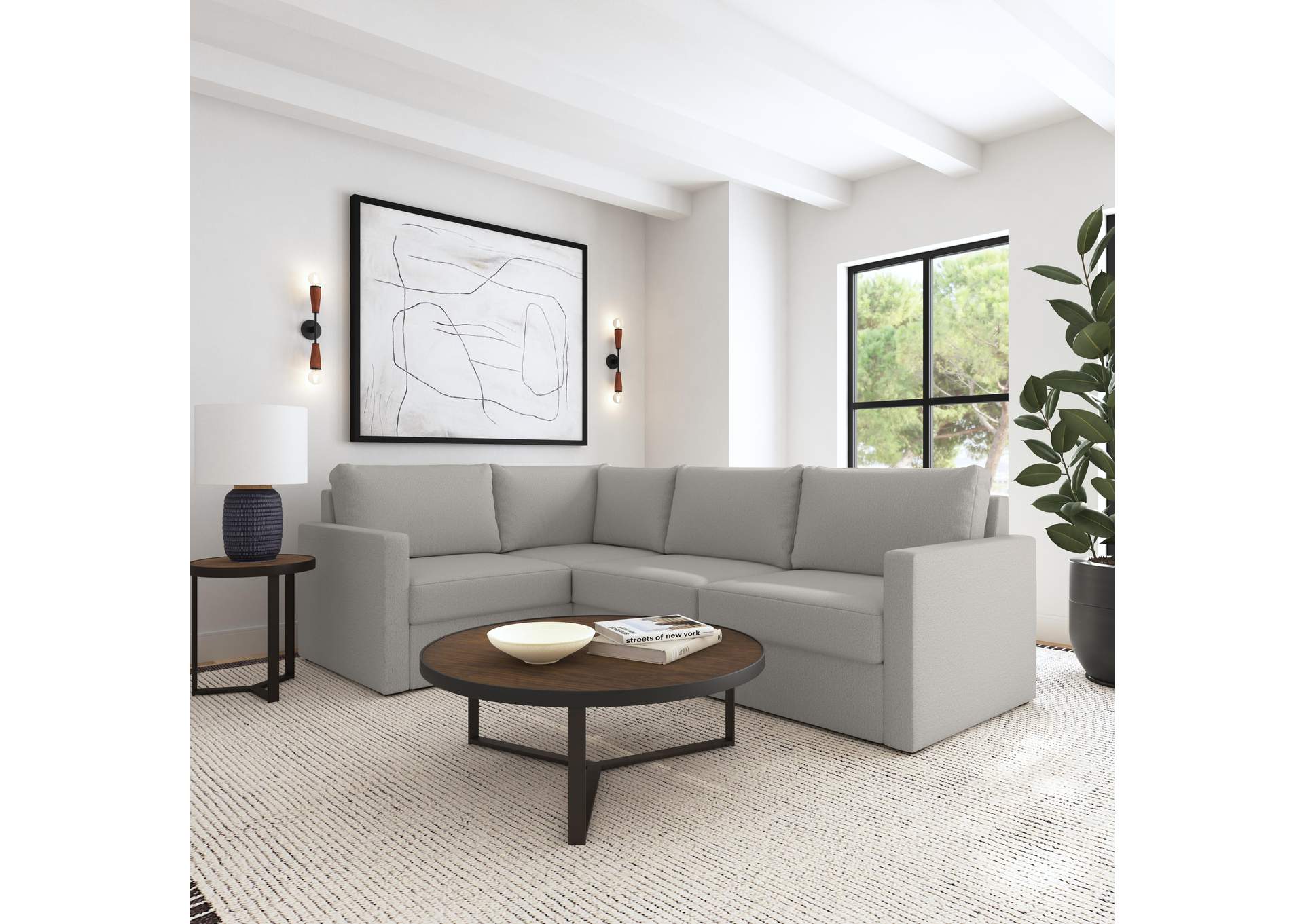 Flex 4 - Seat Sectional With Standard Arm,Flexsteel