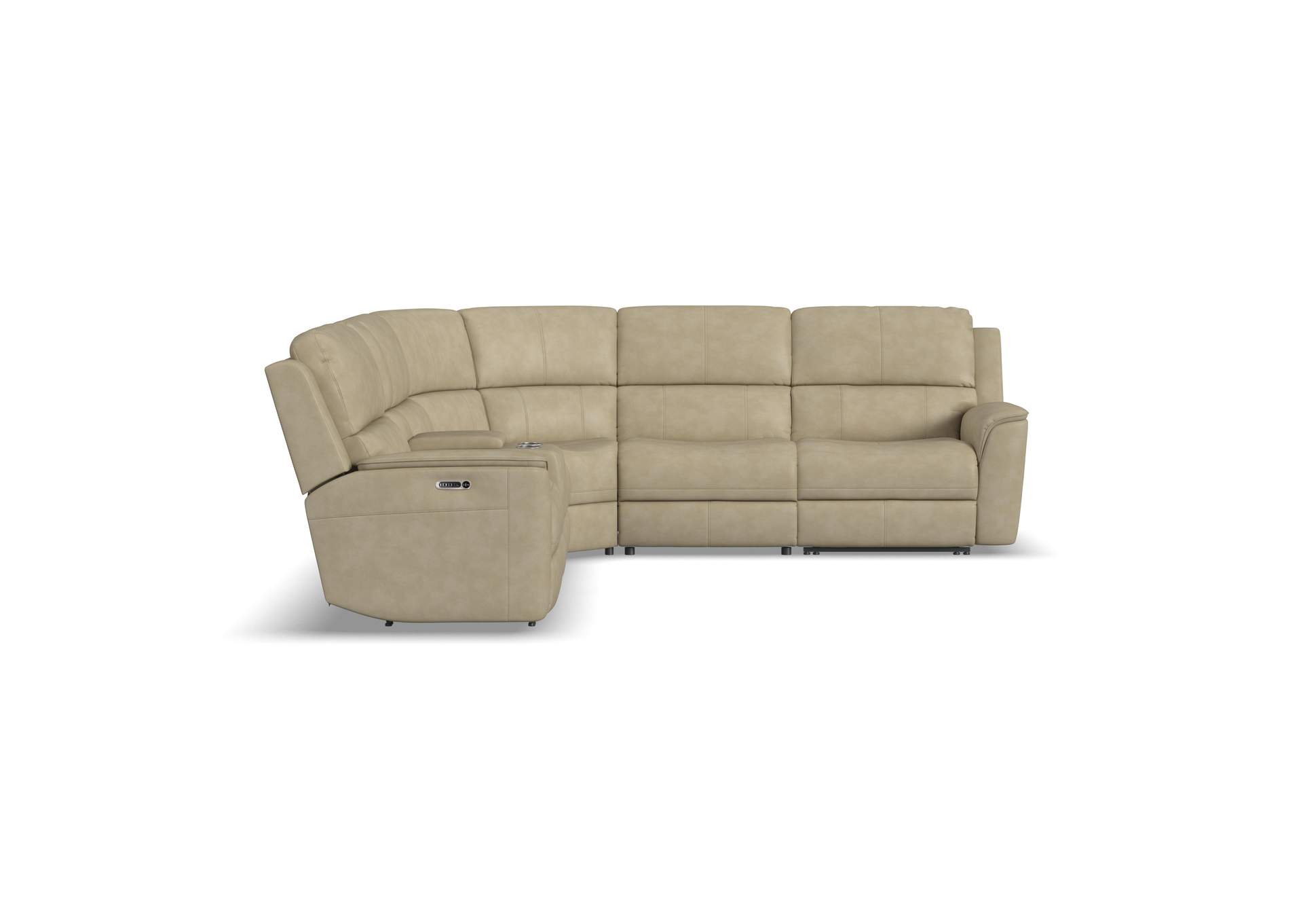 Henry Power Reclining Sectional With Power Headrests & Lumbar,Flexsteel