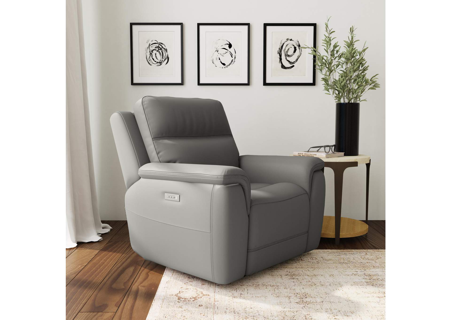 Sawyer Power Recliner With Power Headrest & Lumbar,Flexsteel