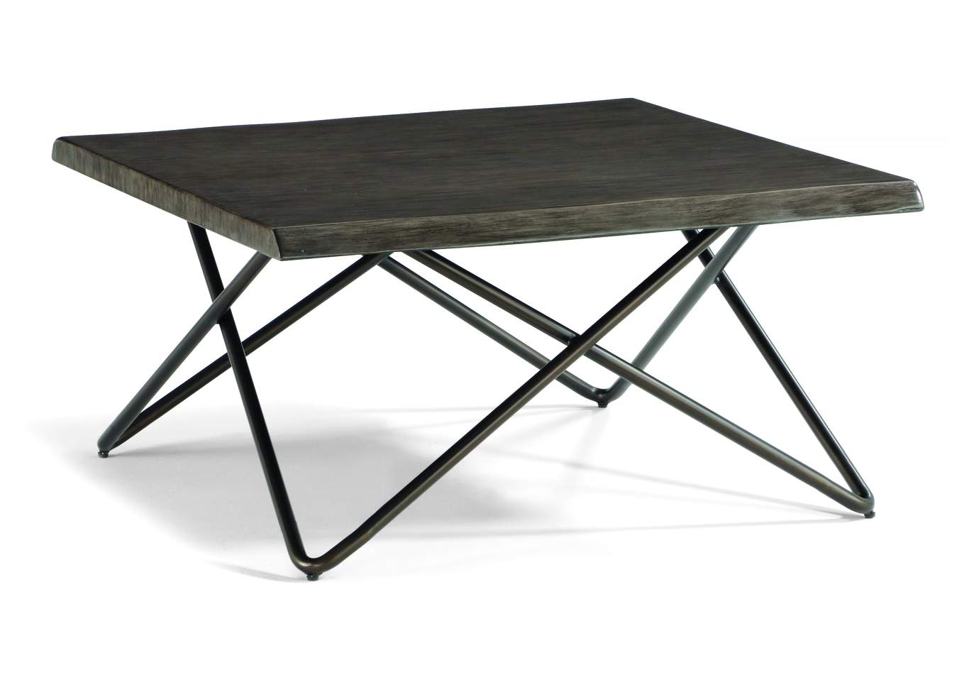 Shadow Distressed Grey Square Coffee Table,Flexsteel