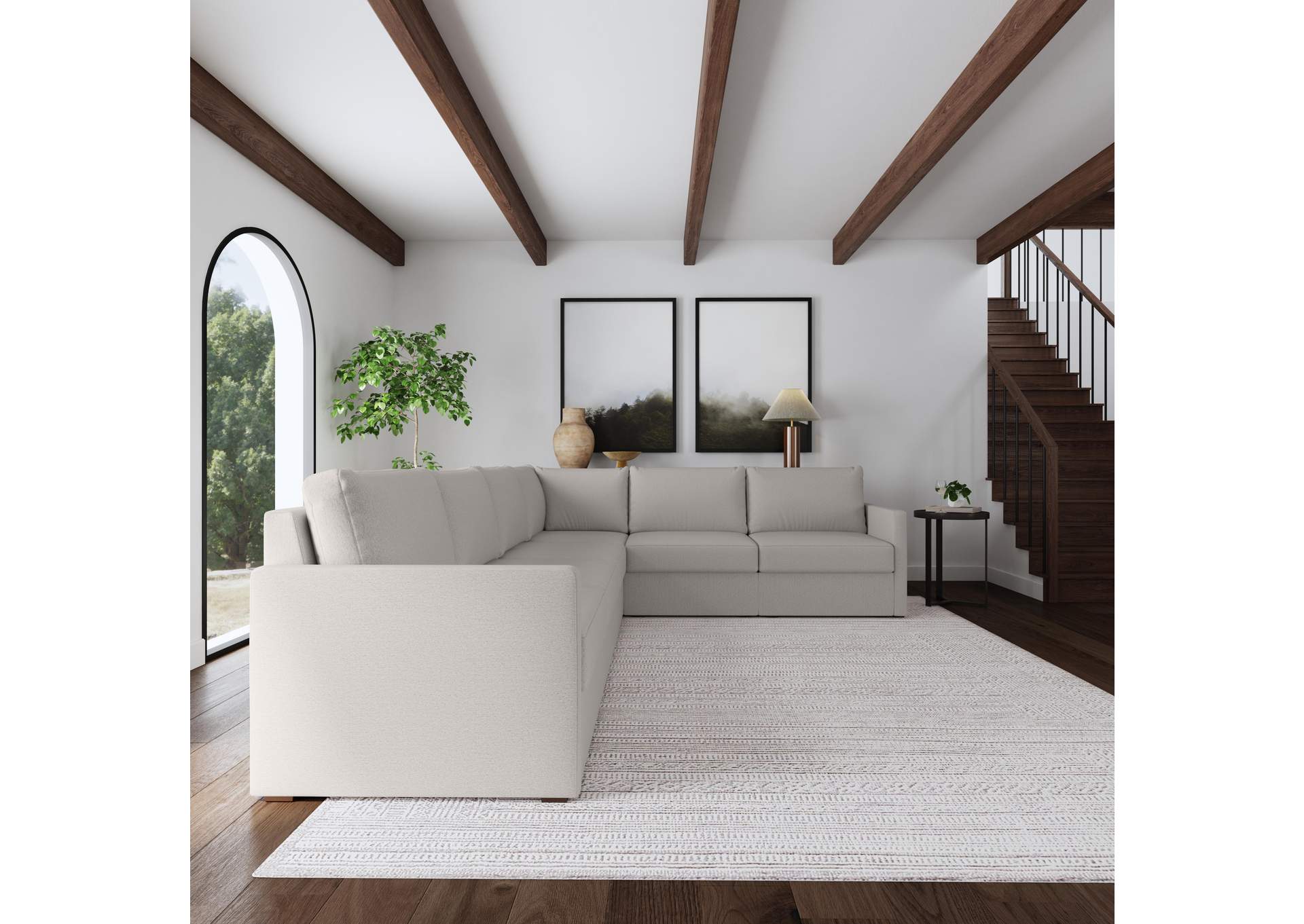 Flex 6 - Seat Sectional With Narrow Arm,Flexsteel