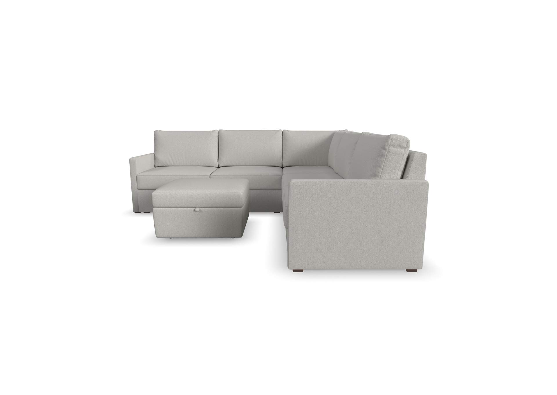 Flex 5 - Seat Sectional With Narrow Arm And Storage Ottoman,Flexsteel