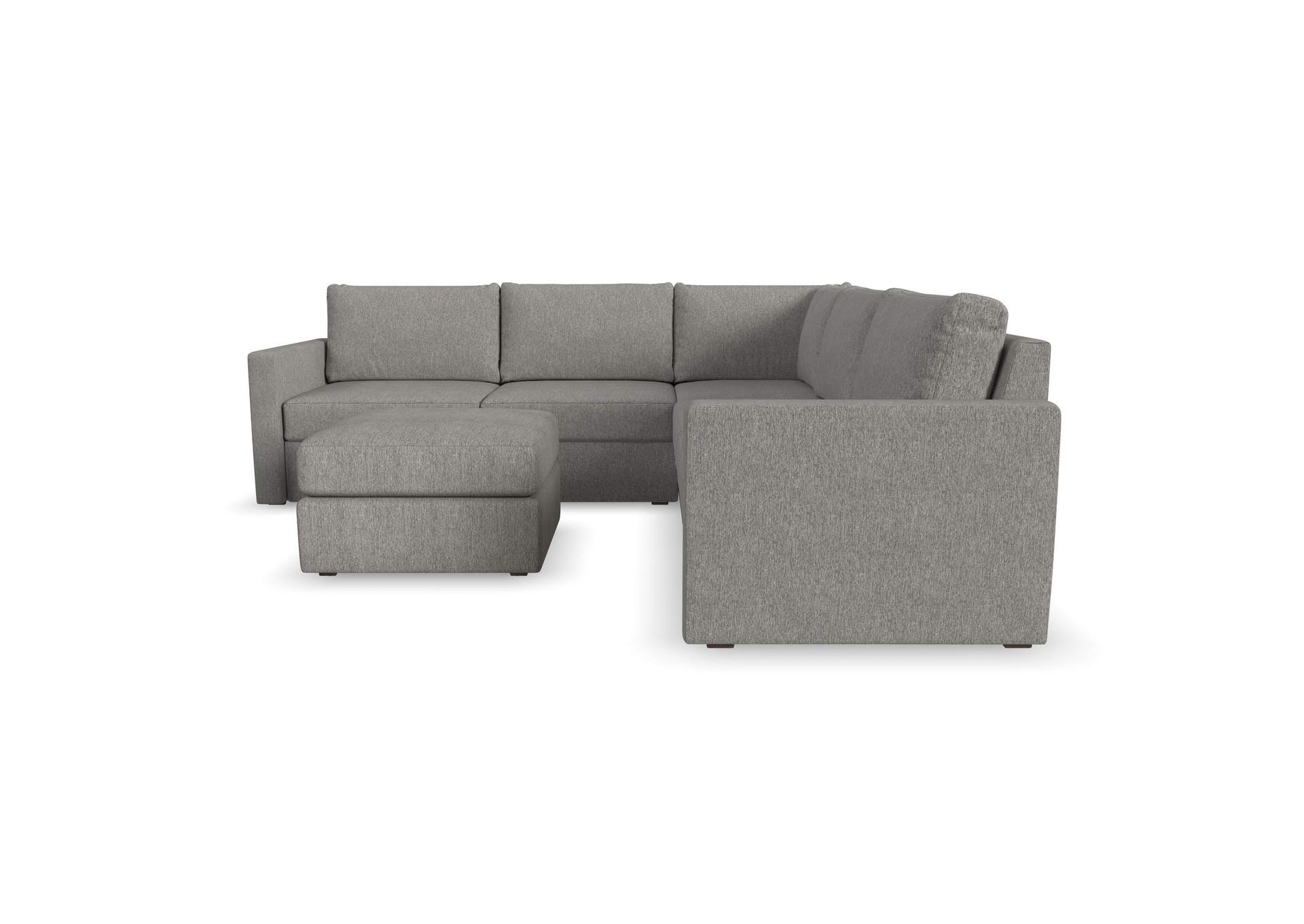 Flex 5 - Seat Sectional With Standard Arm And Ottoman,Flexsteel