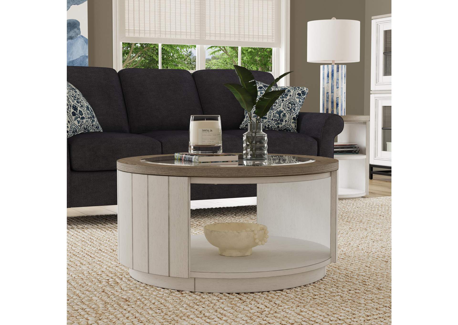 Melody Round Coffee Table With Casters,Flexsteel