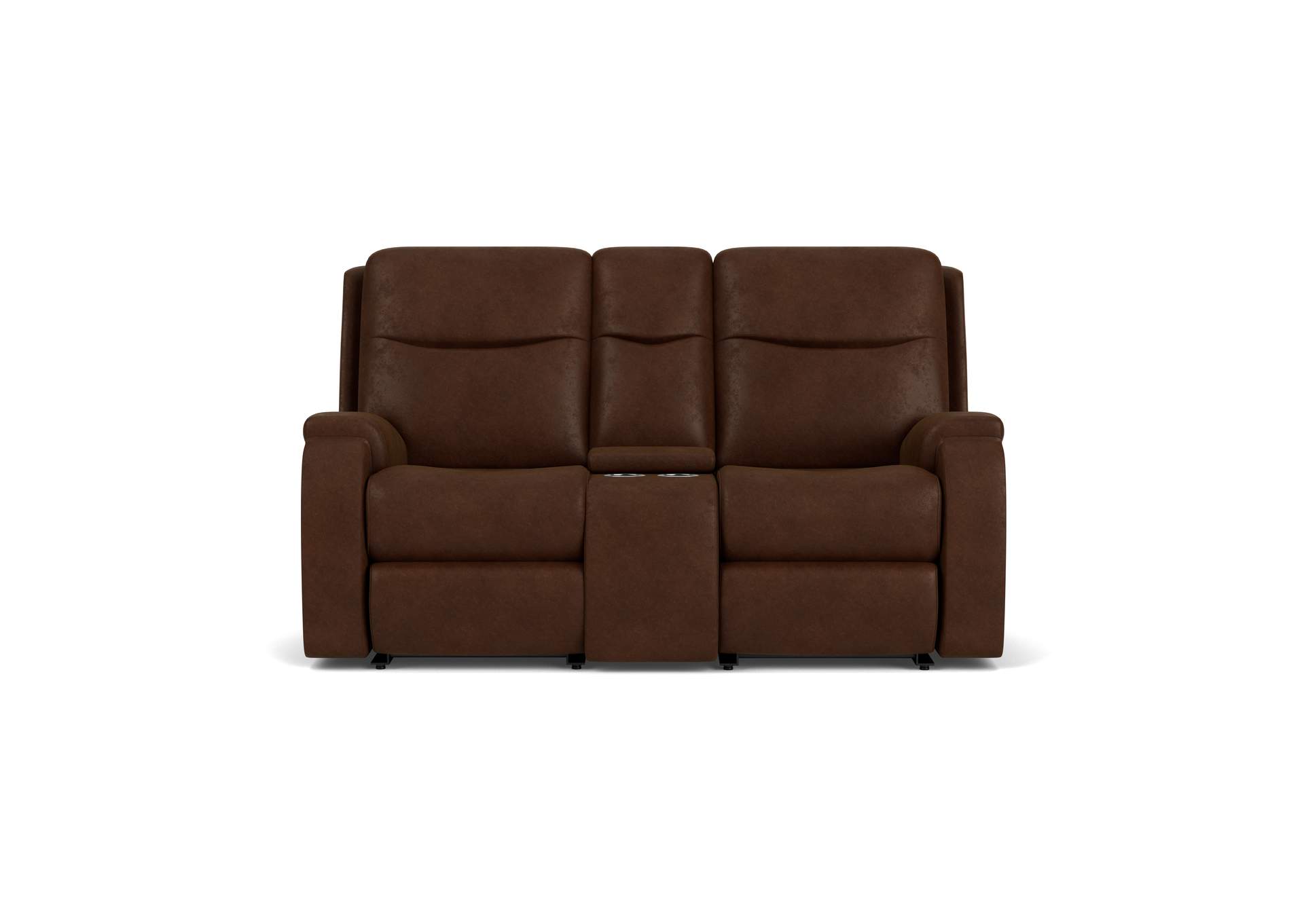 Penn Power Reclining Loveseat With Console & Power Headrests & Lumbar,Flexsteel