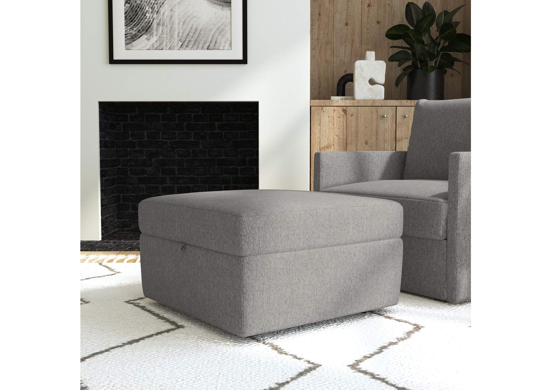 Flex Ottoman With Storage,Flexsteel