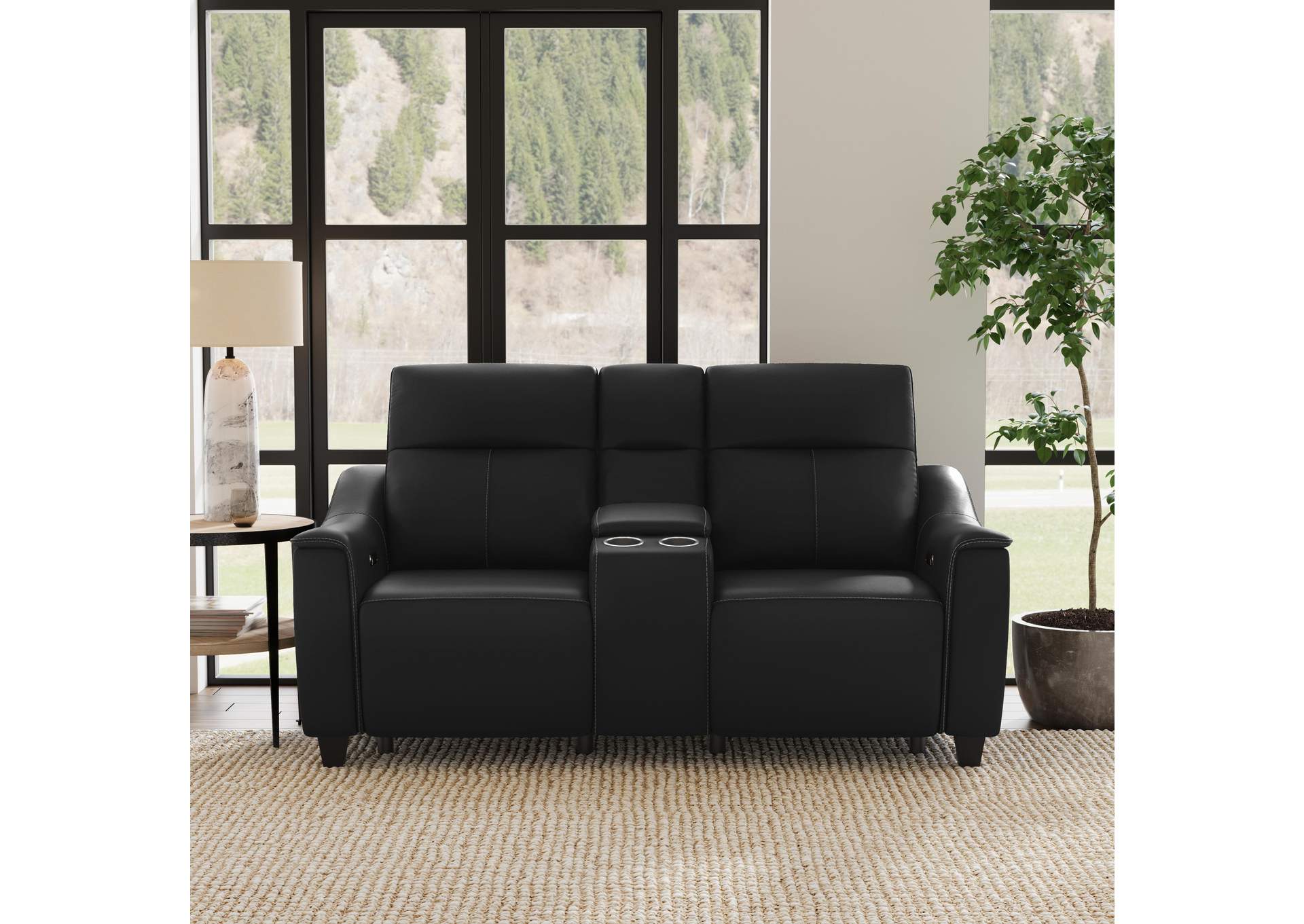 Walter Power Reclining Loveseat With Console & Power Headrests,Flexsteel