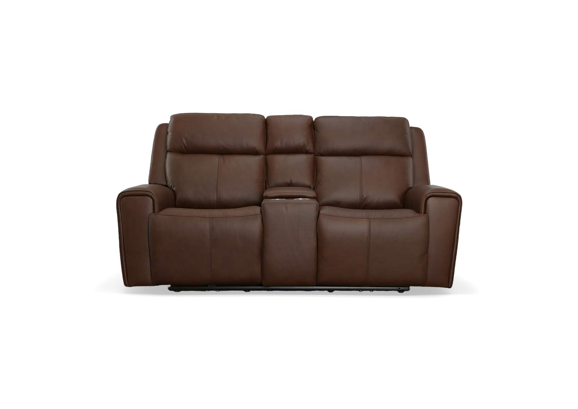 Barnett Power Reclining Loveseat With Console, Power Headrests & Lumbar,Flexsteel