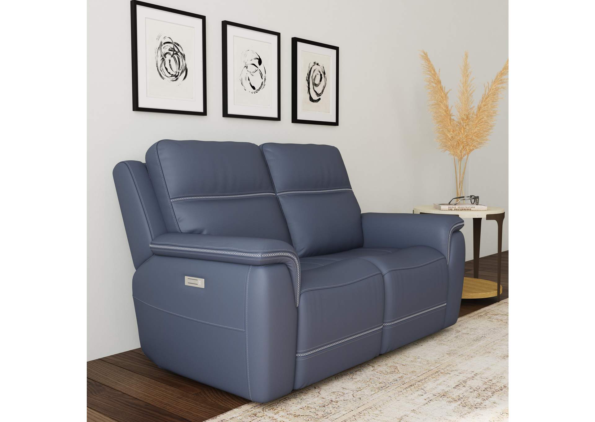 Sawyer Power Reclining Loveseat W - Power Headrests, Lumbar,Flexsteel