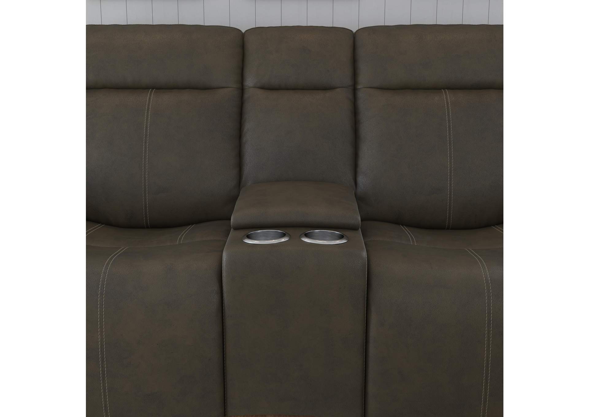 Odell Power Reclining Loveseat With Console, Power Headrests & Lumbar,Flexsteel